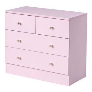 Comodino Moderno e Semplice Rosa con 4 Cassetti - Product Image 5