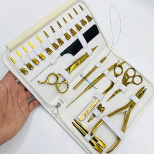 Pince à cheveux multifonctionnelle professionnelle I-Tip et Flat Tip en acier inoxydable avec logo personnalisé pour kit d'outils d'extension capillaire à micro-anneaux - Product Image 1