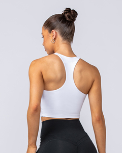 Débardeur plissé uni pour femme, col rond, respirant, en polyester tricoté, style décontracté - Product Image 3