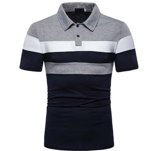 Polo Entallado para Hombre, Tejido Elástico, Estilo Casual Elegante, Atuendo de Verano - Product Image 1