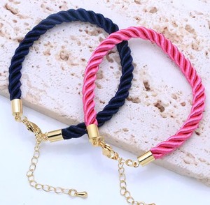 5Pcs Colorful Braided Silk Rope <b>Adjustable</b> <b>Bracelet</b>,5mm Thickness Twisted Silk <b>Bracelet</b> - Product Image 1