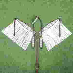 Conjunto de cabezada y pechera Western: Cuero con estampado Serape, flecos blancos, concho brillante - Product Image 6