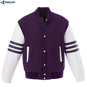 Premium Wool Leather Custom Embroidered Varsity <b>Jacket</b> with Front Logo Streetwear Style Customizable Colors & Designs - Product Image 5