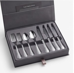 Ensemble de couverts classiques en acier inoxydable poli miroir, 4 pièces, couteau, fourchette, cuillère, essentiels pour les dîners de mariage - Product Image 6