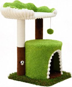 <b>Cat</b> <b>Tree</b> with Sisal <b>Scratching</b> Post, Cozy Condo, Soft Top Perch and Interactive Toy Mouse, Cute Forest Design <b>Cat</b> Furniture - Product Image 6