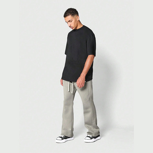 Pantalones Deportivos de Alto Rendimiento para Hombre, Estilo Hip Hop Punk, Cintura con Cordón, Corte Acampanado, Largos, Ropa Deportiva de Invierno, Forro Polar - Product Image 6