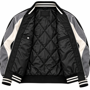 Chaqueta Bomber de Lona para Hombre, Estilo Urbano, Cuello Alto, Impermeable, Cortavientos, Transpirable y Ecológica, en Oferta - Product Image 4