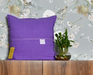 Beautiful Classic Cut Square Cushion <b>Cover</b> With Peacock Applique Embroidery Work Purple <b>Green</b> <b>Covers</b> Multicolor Home Decor - Product Image 3