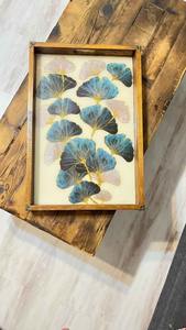 Nueva Bandeja Rectangular de Madera con Diseño Impreso y Esmaltado, Hermosa para Cocina y Restaurante, Bandeja Decorativa de Madera para Servir Té y Café - Product Image 2