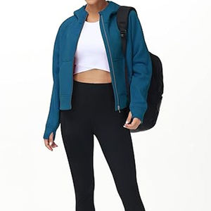 เสื้อฮู้ดซิปผู้หญิงแฟชั่น แจ็คเก็ตขนแกะทรงโอเวอร์ไซส์ ผ้าไม่เป็นขุย ระบายอากาศได้ดี พิมพ์ลายด้านหน้าได้ตามต้องการ ผ้าฝ้าย 100% สำหรับฤดูหนาว สไตล์ลำลอง - Product Image 3