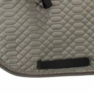 White <b>Quilted</b> Horse Saddle Pad With Silver Trim Microfiber Fabric Equestrian Riding Pad Equestrian Equipment Manufacturer Saddle - Product Image 6