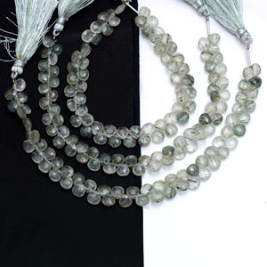 Perles de pierres précieuses en quartz rutile noir naturel de qualité supérieure, facettées en forme de cœur, faites à la main, certifiées par un tiers, pour la fabrication de bijoux - Product Image 5