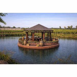 Circular Floating <b>Gazebo</b> Luxury Waterfront Pavilion for Resort Marina Lake and Private Villa Relaxation - Product Image 5