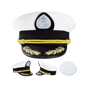 หมวกกัปตันเรือคุณภาพสูง รุ่น Admiral Peak ผลิตด้วยมือจากโพลีเอสเตอร์/ผ้าฝ้าย/พีวีซี/ขนสัตว์  รับสั่งทำตามแบบ  สำหรับเจ้าหน้าที่เรือเดินสมุทร  OEM - Product Image 6