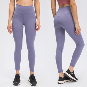 Pantalons de yoga en nylon recyclé durable OEM pour femmes, leggings à taille haute ultra doux, collants de fitness écologiques - Product Image 1