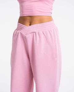 Pantalon de jogging et de sport pour femme, coupe oversize, devant en V, haute qualité, personnalisable, vente en gros - Product Image 5