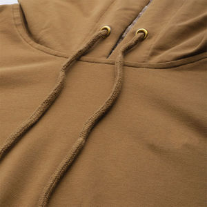 Ensemble de survêtement marron à capuche pour femme, 2 pièces, manches longues, en coton tricoté, décontracté, avec poches, coupe ample, longueur cheville - Product Image 4