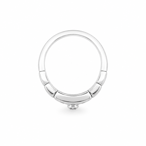 925 Sterling Silver Round Micro Pave Cubic Zirconia Link Band <b>Ring</b> for <b>Men</b> Wedding Party High Polish Finish - Product Image 5