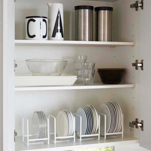 Metal <b>Plate</b> Holder Dish Rack with Drain Tray Kitchen Countertop Dinner <b>Plate</b> Organizer Wholesale Supplier - Product Image 5