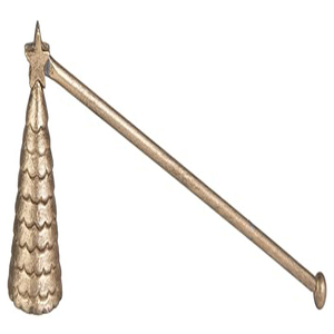 Éteignoir à bougie doré à motif floral avec long manche, éteignoir à bougie vintage élégant avec oiseau, éteignoir à flamme décoratif en métal - Product Image 4