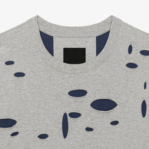 Camisetas de Hombre de Alta Calidad, Tejido de Punto Transpirable, Tallas Grandes, Estilo Desgastado, Manga Corta, Cuello Redondo, Estampadas, en Venta - Product Image 4