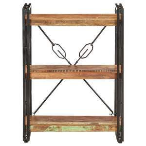 Bibliothèque en bois massif recyclé avec finition multicolore et structure en acier thermolaqué - Product Image 2