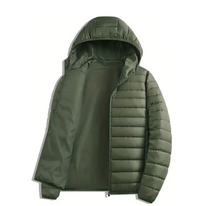 Abrigo Acolchado de Invierno para Hombre, de Longitud Media, con Bolsillos Grandes, Chaqueta Informal de Moda Minimalista, Cálida, con Capucha - Product Image 1