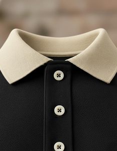 Polo en coton poly pour homme, coupe classique, col contrastant, prix d'usine, vente en gros, tissu lourd et durable pour vêtements de travail - Product Image 2