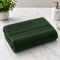 Premium Grade 400 GSM Compressed Woven Bath Towel Quick Dry 70x140 cm Medical Wellness Hospital OEM Logo Embroidery Towels Low