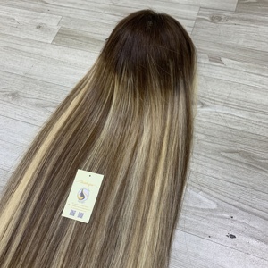 Perruques en cheveux humains vietnamiens de qualité supérieure, petits nœuds sur les mèches, lisses, fermeture en dentelle suisse 5x5 HD, perruques de l'usine - Product Image 6