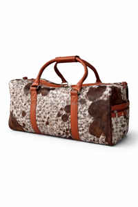 Bolso de lona de cuero de vaca de primera calidad con pelo, estilo occidental, con cremallera, portátil LHDB-0163 - Product Image 5