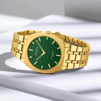 Reloj Curren 8444 con Correa de Acero Inoxidable, Movimiento de Cuarzo, para Hombre, Moda, Negocios, Resistente al Agua, Simple, Minimalista, Casual