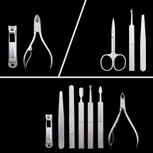 Luxury Manicure Pedicure Kit Professional Stainless Steel <b>Nail</b> Grooming Set With Travel Leather <b>Case</b> - Product Image 4