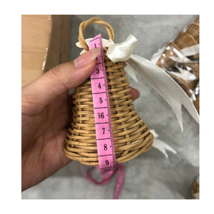 Panier mural en rotin fait main en forme d'étoile, en osier naturel, thème animal de Noël, décoration d'intérieur - Product Image 6