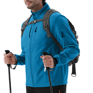 Veste softshell pour homme, très tendance, avec fermeture éclair avant, logo personnalisé, design unique, style streetwear. - Product Image 3