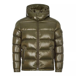 Fashion Style Premium Custom Winter Warm Eco-Friendly Waterproof <b>Padded</b> High Quality Puffer <b>Jacket</b> <b>Men's</b> <b>with</b> <b>Hood</b> Front - Product Image 1
