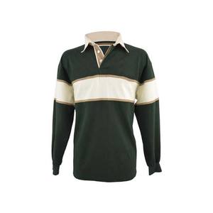 เสื้อรักบี้แขนยาวผู้ชายสีตัดกันพร้อมโลโก้แบบกำหนดเอง ระบายอากาศได้ดี ป้องกันแบคทีเรีย แห้งเร็ว เหมาะสำหรับผู้ใหญ่ - Product Image 1