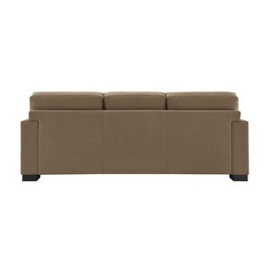 Set Divano in Tessuto Scamosciato Marrone Darya con 4 Cuscini, Elegante Arredamento per Soggiorno - Product Image 5