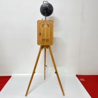 Nouveau support de photomaton en bois au design vintage 2026 - Coque de photomaton en bois compatible avec iPad 12,9 pouces