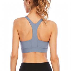 Gym Active - Sujetador deportivo de alto soporte para mujer, sin costuras, con espalda cruzada y tiras de malla transpirable, ideal para fitness y entrenamiento. - Product Image 6