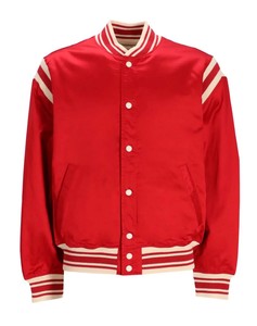 เสื้อแจ็คเก็ตเบสบอลสไตล์วินเทจสำหรับผู้ชาย ออกแบบเองได้ ผ้าฝ้ายปักลายด้านหน้า ระบายอากาศได้ดี แห้งเร็ว สไตล์ไฮสตรีท - Product Image 1