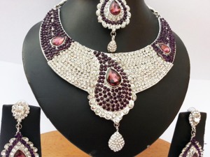 Indian Royal Copper Zircon Gold Plated Vintage Bridal Jewelry Set Flower Design Women Wedding Party Traditional Elegance Regal - Product Image 1