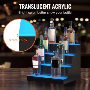 Mensola da Parete Illuminata a LED per Bottiglie di Liquori con Controllo RF e App, 16 Pollici, 4 Livelli - Product Image 5