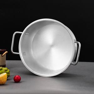 Juego de 5 Ollas de Cocina de Aluminio Ecológicas de 16/18/20/22/24 cm con Tapas de Acero Inoxidable y Asas, Diseño Moderno y Duradero, Aptas para Cocina de Gas e Inducción - Product Image 3