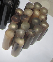 Rouleau de corne de buffle véritable fait main de haute qualité pour manche de couteau, sceau estampé, couleur naturelle polie, décoration intérieure, lettres