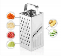 Râpe à boîte ergonomique 7-en-1 en acier inoxydable – Hachoir de cuisine multifonction pour fromage, légumes et fruits - Product Image 2