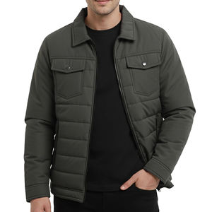 Chaqueta Acolchada Impermeable Personalizada de Alta Calidad con Cremallera, Cálida para Invierno, Estilo Urbano, Lavada, Unisex, con Cuello Alto y Capucha, a Precios Económicos - Product Image 1