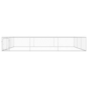 Cage pour chien extra large et robuste en acier galvanisé argenté - Product Image 3