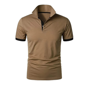 Polo neuf pour homme en coton, manches courtes, col classique, respirant, coupe ajustée, confortable, élégant, idéal pour l'été et le quotidien. - Product Image 1