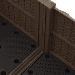 Macetas y jardineras cuadradas medianas elevadas de polipropileno marrón - Product Image 4